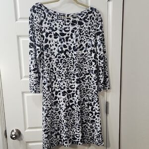 NWOT - Tommy Bahama Black & White Leopard Print Dress - Small